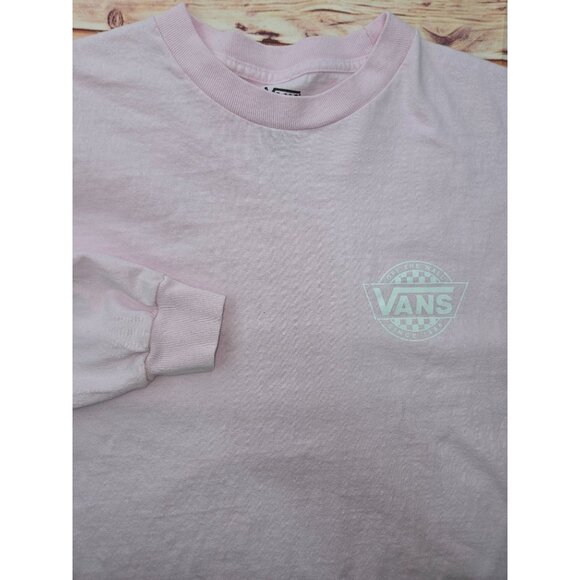 Vans "Off The Wall" Streetwear Pink Long Sleeve T-Shirt Medium - Picture 4 of 6